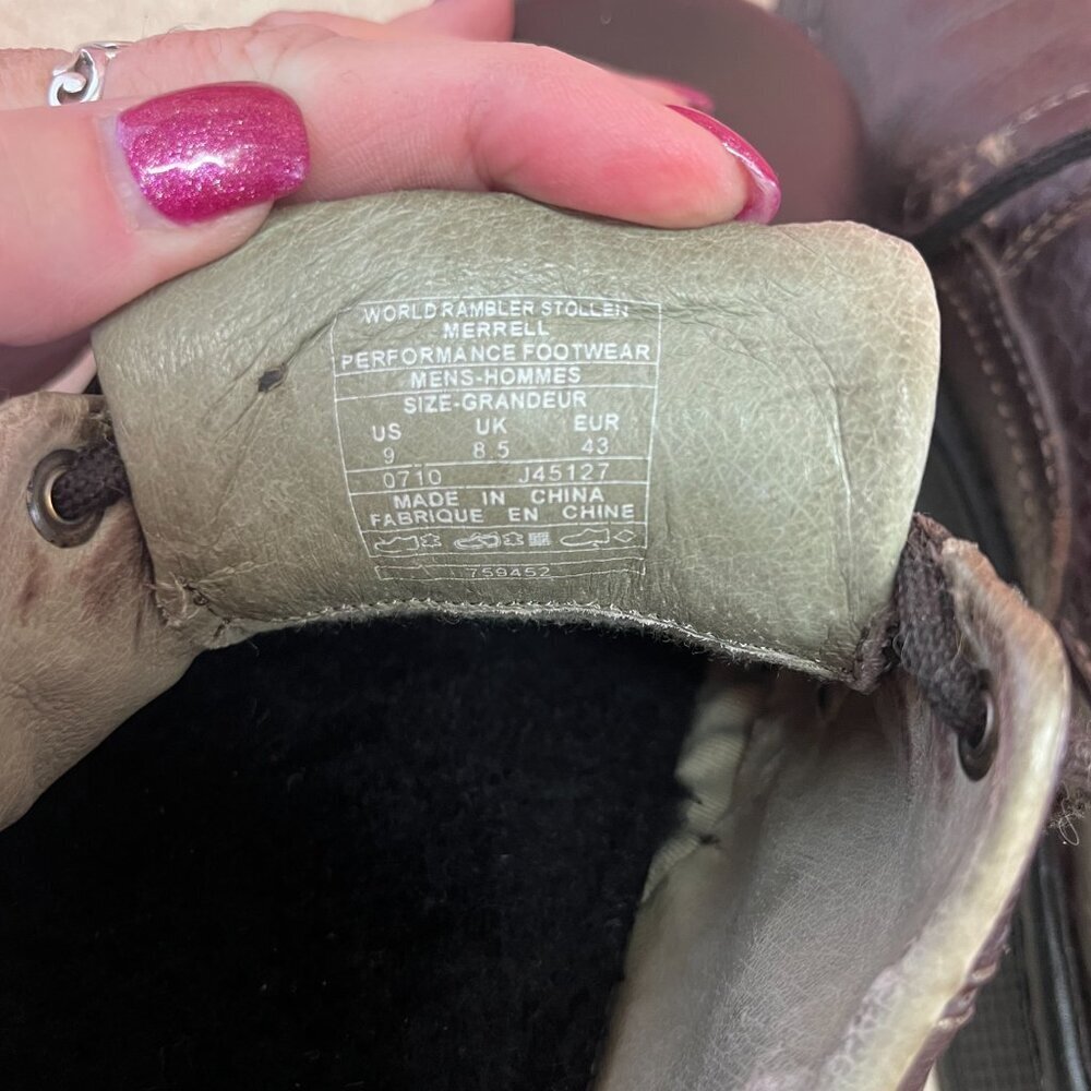 Merrell Performance World Rambler Stollen Brown Walking Shoe Performance - Picture 14 of 15